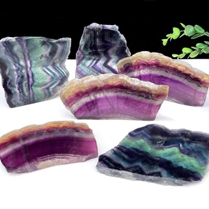 도매 보석 장식품 자연 무지개 플루오르 석 석판 조각 크리스탈 공예 홈 장식 - Product Image 3