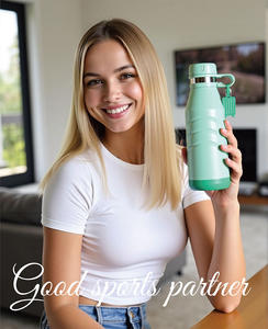 Nieuwe design dubbelwandige vacuüm geïsoleerde 17oz milieuvriendelijke roestvrijstalen waterfles met spier-styling voor sportschool en reizen - Product Image 6