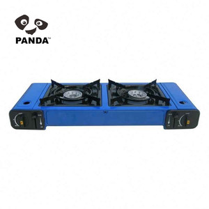 Estufa de Jardín Panda Personalizada de Doble Quemador con Encendido Automático, Portátil para Acampar al Aire Libre, de Gas Butano, con Estuche de Transporte - Product Image 3
