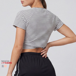 T-Shirt Casual <span class=keywords><strong>a</strong></span> <span class=keywords><strong>Righe</strong></span> all'Ingrosso, Nuovo Design, Asciugatura Rapida, Morbida in Rayon, Manica Corta per Donna, T-Shirt per il Tempo Libero - Product Image 4