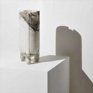 Stonekocc1ペアフレンチヴィンテージワビ-サビミラスニューヨークナチュラルマーブルストーン3脚三脚花瓶装飾品家の装飾 - Product Image 5