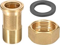 ISO9001 Water Meter Coupling Fittings Thread Copper Union Connector with Brass Material