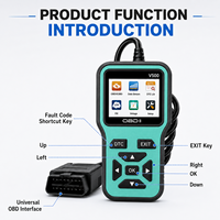 Escáner de Automóviles V500 OBDII EOBD, Lector de Códigos de Error del Motor con Datos en Tiempo Real, Consulta de DTC, Verificación de Voltaje de Batería y Revisión de Diagnóstico