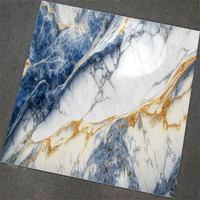Carrelage en Grès Cérame Glacé de Qualité Supérieure Effet Marbre Blanc et Noir Brillant 60x60 pour Sol de Bureau – Design Porcelanato