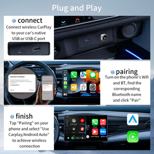 Adaptador Inalámbrico ODM Mini Carplay Android Auto, Nuevo Dongle USB Pequeño <span class=keywords><strong>2</strong></span> en 1 para Coche, Convertidor Apple, Adaptador Inalámbrico - Product Image 3