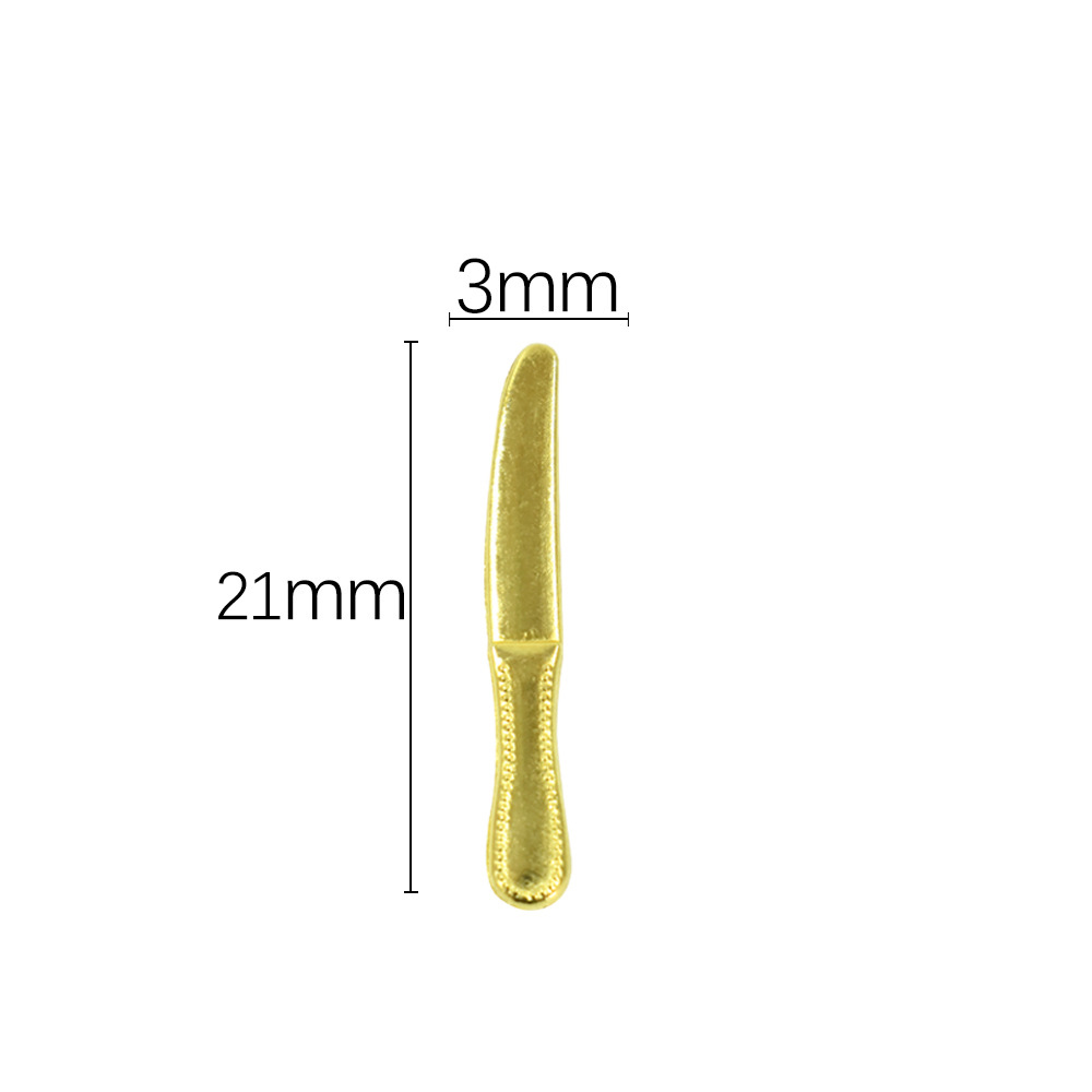 Mini cuchillo dorado