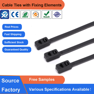 Fascette Autobloccanti in Nylon 66 a Doppio Anello 4.8*370mm X37 Grado di Protezione Antincendio 94V-2 Temperatura di Lavoro -40~+120°C Marca XG 100pz/confezione - Product Image 2