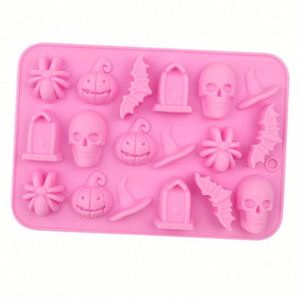 Moule en silicone pour chocolat et bonbons en forme de squelette et d'araignée, pour Halloween, fabrication artisanale, décoration, réutilisable, en résine, OEM/ODM - Product Image 3