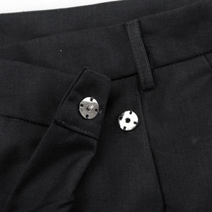 <span class=keywords><strong>Pantaloni</strong></span> Neri <span class=keywords><strong>da</strong></span> <span class=keywords><strong>Donna</strong></span> con Zip e Bottoni, Design Chic e alla Moda, Gamba Larga Avvolgente, <span class=keywords><strong>Pantaloni</strong></span> <span class=keywords><strong>da</strong></span> <span class=keywords><strong>Ufficio</strong></span> su Misura per Signore - Product Image 5