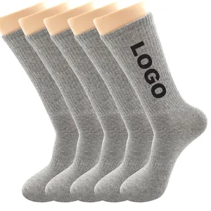 网上热卖时尚定制标志设计师船员袜批发不匹配运动棉袜男士袜子