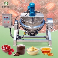 Marmite de cuisson industrielle chauffée à vapeur (électrique/gaz) de 20 litres avec mélangeur et couvercle, capacité 100 L, pour savon