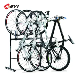 时尚定制地面展示架倾斜自行车木制展示架和胖自行车前架