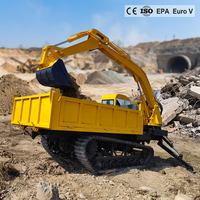 Excavatrice sur chenilles multifonction 8T avec benne et chargement hydraulique