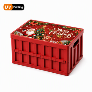 Boîte de rangement pliable personnalisée OEM pour le camping avec couvercle <span class=keywords><strong>en</strong></span> bois, <span class=keywords><strong>en</strong></span> plastique robuste, pliable, pour coffre de voiture, vente <span class=keywords><strong>en</strong></span> gros - Product Image 2