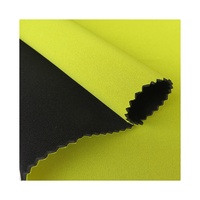 Spor giyim için 2mm 3mm neopren laminat sarı Polyester kumaş