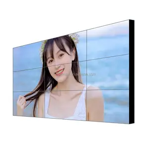 2x2 3x3 실내 광고 디스플레이 모니터 55 65 인치 원활한 멀티 스크린 LG 벽 패널 장착 LCD 접합 화면 비디오 벽
