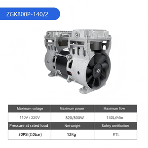 Compresseur sans huile ZGK800P-140 SINC MED Brand 140L 820W pour <span class=keywords><strong>chambre</strong></span> hyperbare à oxygène - Product Image 4