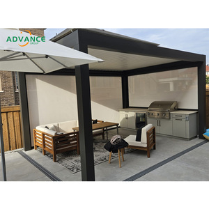 Pavillon Außen terrasse Bio climat Louvered Aluminium Control <span class=keywords><strong>Toja</strong></span> Grid Motores Para Pergola - Product Image 6