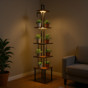 Soporte de metal para plantas de interior de 65.5 pulgadas y 7 niveles con luces LED de espectro completo para plantas de interior en la sala de estar - Product Image 2