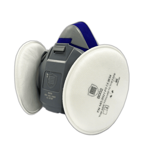 Masque respiratoire en silicone de haute qualité à double valve réutilisable CE avec filtre P3 en coton pour la protection contre la poussière et les gaz, filtre remplaçable - Product Image 1