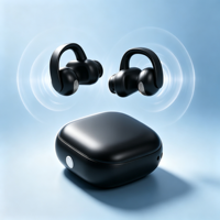 Écouteurs sportifs à clip super stéréo TWS sans fil Bluetooth avec 4 micros