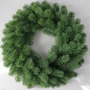 Традиционный Стиль 12 дюймов 16 дюймов венки Зеленая сосна искусственный Рождественский венок