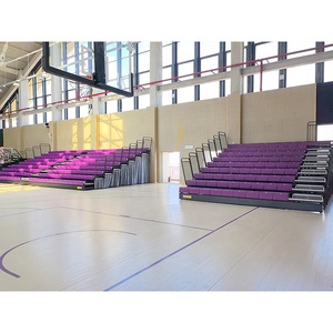 Tribunes télescopiques électriques rétractables, sièges de stade pliables avec couleur et quantité personnalisées pour gymnase intérieur - Product Image 6