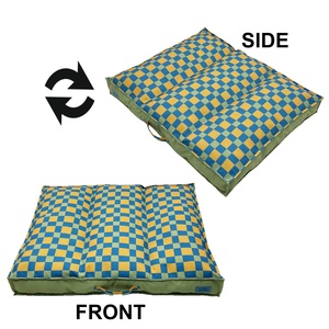 Lit pour animaux de compagnie de luxe <span class=keywords><strong>avec</strong></span> motif à carreaux personnalisé, <span class=keywords><strong>avec</strong></span> poignée, doux et confortable, pour chiens et chats, lit pour animaux de compagnie rectangulaire à soufflet pour l'été - Product Image 3