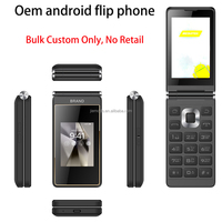 Téléphone à clapet Android Odm avec gros boutons, écran tactile, clavier, double écran, téléphone à clapet Android 4G