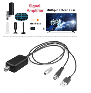 Amplificador de Señal para Antena de <span class=keywords><strong>TV</strong></span>, Potenciador de Señal, Receptor Digital de Alta Definición 4K, Accesorios para Antena de <span class=keywords><strong>TV</strong></span>, Estabilidad - Product Image 1