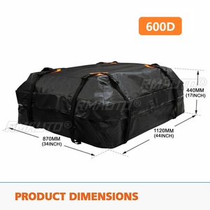 Bolsa de Techo para Auto 420D de Gran Tamaño, Impermeable, para Almacenamiento de Carga y Equipaje, Cesta de Viaje para Techo de Auto - Product Image 4