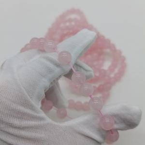 Bracelet en pierre Quartz Rose naturelle, vente en gros, 8mm, motifs fruits de pêche inscription, cadeau de vacances, vente en gros, tendance - Product Image 4