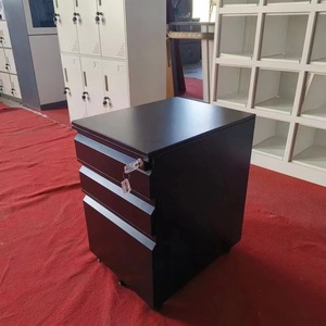Tùy chỉnh có thể khóa màu đen công suất lớn kim loại vẽ di động bệ thép di động văn phòng Tủ hồ sơ - Product Image 2