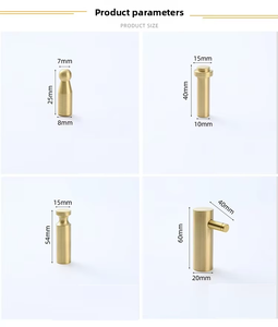 Patère murale simple en laiton au design nordique avec finition brossée pour suspendre vêtements, sacs, clés, peignoirs et serviettes - Product Image 6