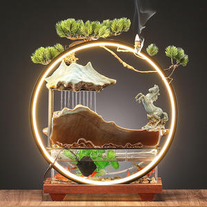 Style chinois Money Flow LEDOrnaments Creative Circulation <span class=keywords><strong>Eau</strong></span> Fish Tank Maison Salon Bureau Bureau Ouverture Cadeaux - Product Image 3