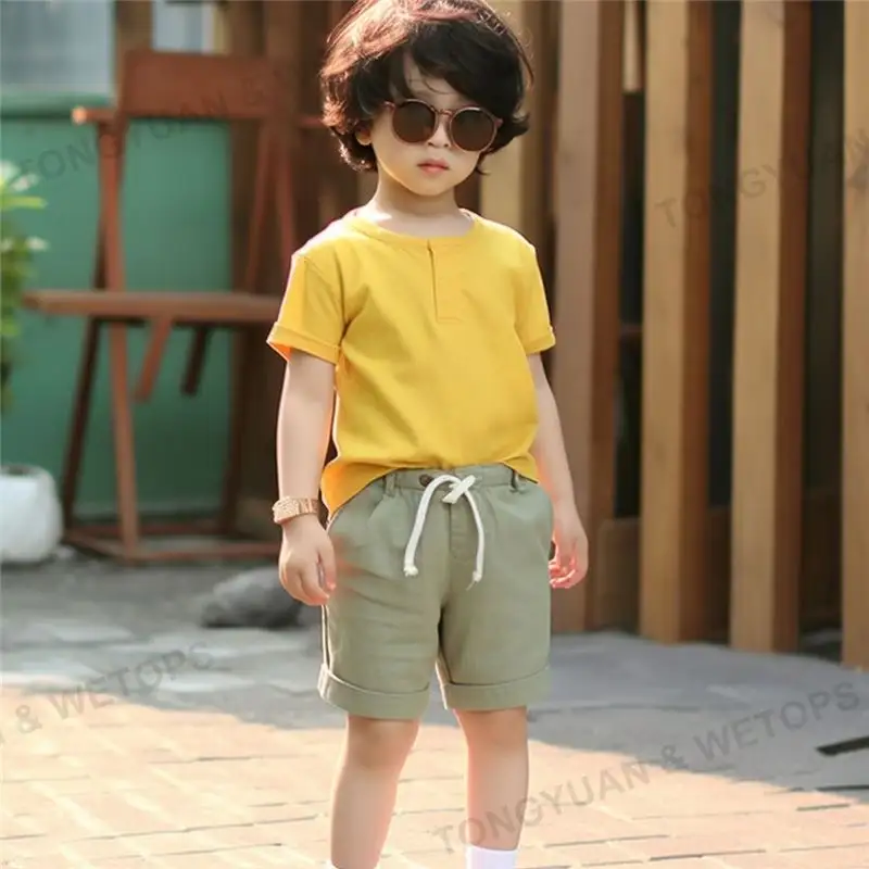 Benutzer definierte Großhandel Sommer Kid Kleidung Boy Pants Solid Cotton Kids Shorts