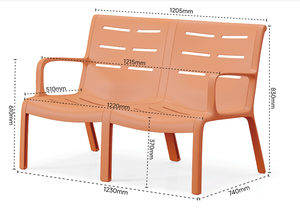 USA DELIVERY Durable Modern Outdoor Patio Sofa <b>Set</b> | in Stock <b>Plastic</b> Furniture for Villa & Commercial Use - Product Image 3