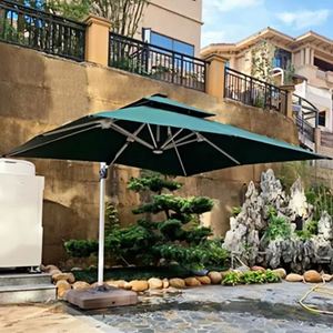 Parasols de restaurant durables en aluminium, imperméables, avec éclairage solaire, pour l'extérieur - Product Image 5