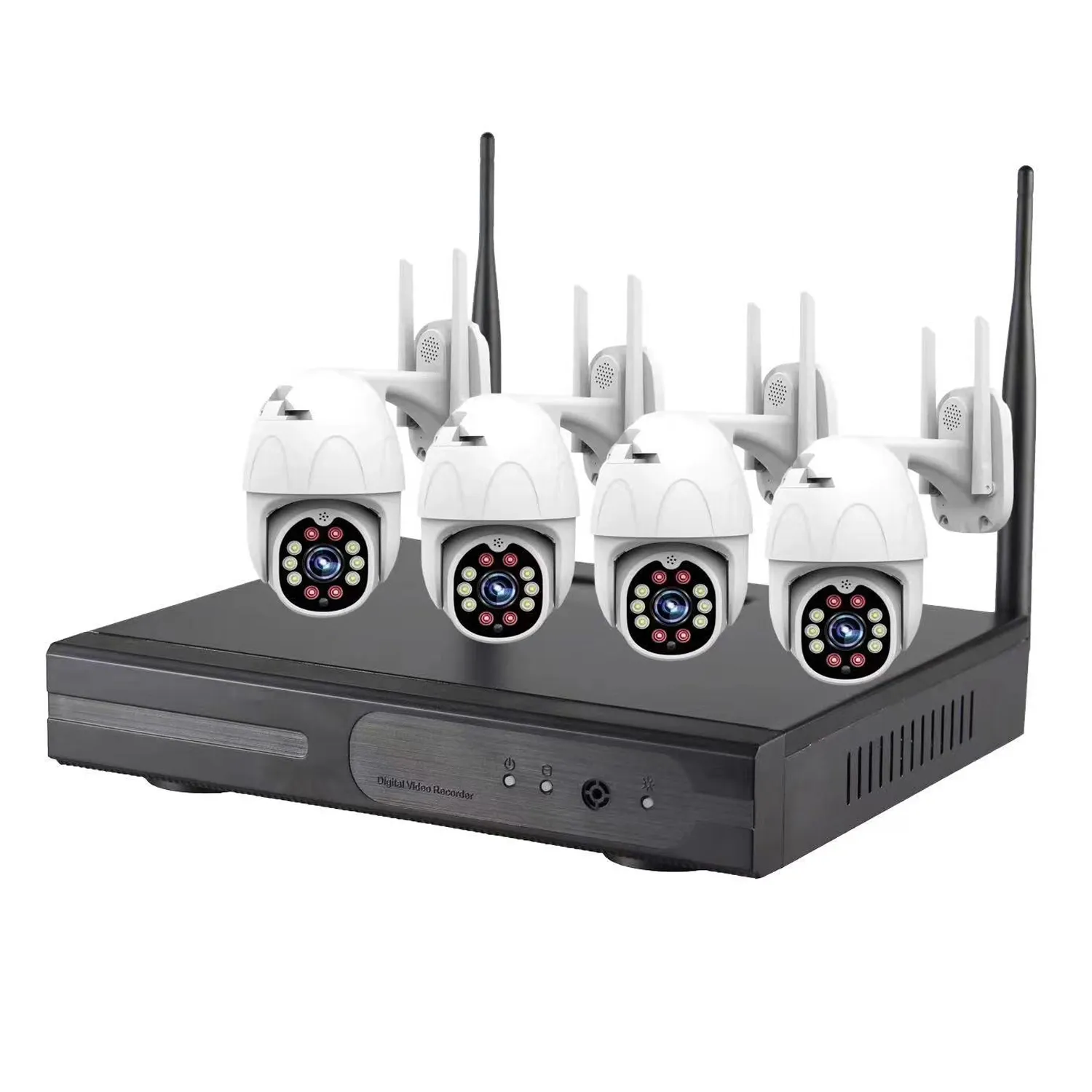 IA Smart Human Tracking 3MP 4 canaux Caméras de sécurité sans fil ptz et kit wifi nvr pour système de vidéosurveillance sans fil