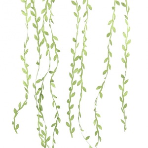 Guirlande de feuilles de saule artificielles Yuanfan, 1,5 cm, en tissu de soie, verdure pour décorations de mariage et de maison, 5, 10, 20, 100, 200 mètres - Product Image 4