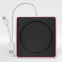 Lecteur DVD externe à insertion par fente USB 3.0 Type-C, lecteur optique CD DVD à ventouse, graveur/lecteur DVD +/-RW portable pour ordinateur portable