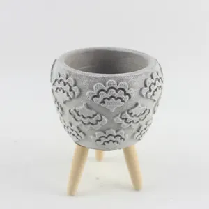 Custom Origineel Ontwerp Glas Keramisch Cement Kaars Kaarsvaten Unieke Geurkaars Pot