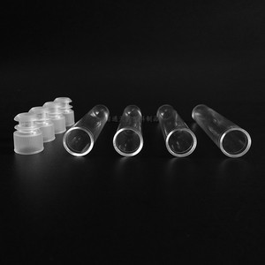 Tubos de ensayo de plástico transparente Tianjing de 5 ml con tapas para uso en laboratorio - Product Image 2