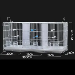 Cage à oiseaux multi-espaces Cage à oiseaux pour perroquets d'élevage en fil d'acier très résistant de haute qualité trois cages à oiseaux spatiales pouvant être gardées séparément