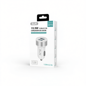 ที่ชาร์จในรถยนต์ 2 พอร์ต พร้อมพอร์ต USB 1.0A และ 2.1A - Product Image 2