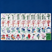 Mahjong authentique américain de luxe, 160 tuiles, moderne, portable, de haute qualité, écologique, résistant à l'eau, durable, en acrylique, 4 couches