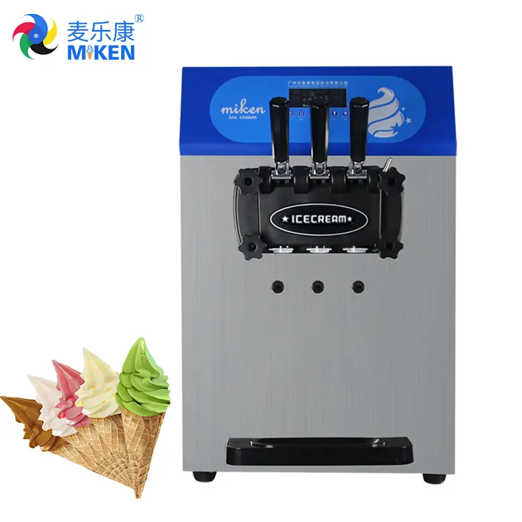 MK-25ETB mesa elétrica automática Miken Frozen Yogurt Machine máquina de sorvete barata