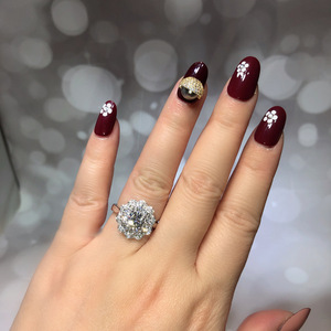 Anello a Doppio Strato con Zirconia Cubica per Donne, Fascia Impilabile alla Moda con Stile Elegante - Product Image 4