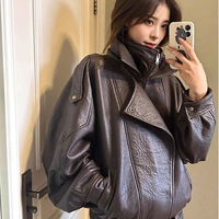 Veste Moto Noire Premium Femme en Similicuir PU – Manteau ODM pour l'Automne et le Bureau