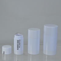 30g 50g 75ml 15ml Conteneur de bâton de déodorant blanc vide AS PP Round Twist up Stick Bouteille de baume à lèvres Tube de bâton de déodorant